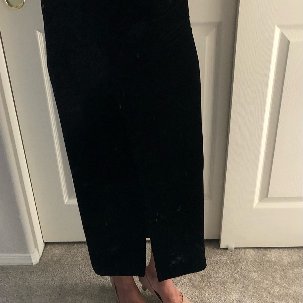 Ann Taylor Velvet Long Maxi Skirt with Slit size 4